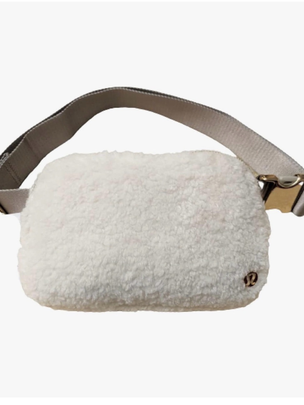 Lululemon Cream Sherpa Belt Bag gold hardware
#lululemon nwt